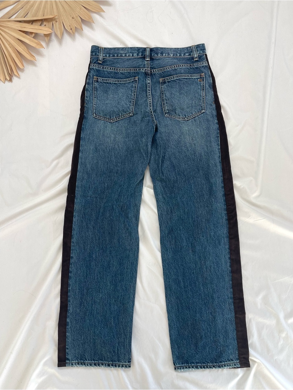 Madewell x Kaihara Pieced Wide Barrel Leg Denim Brown Corduroy Jeans Size 26 - Picture 10 of 11